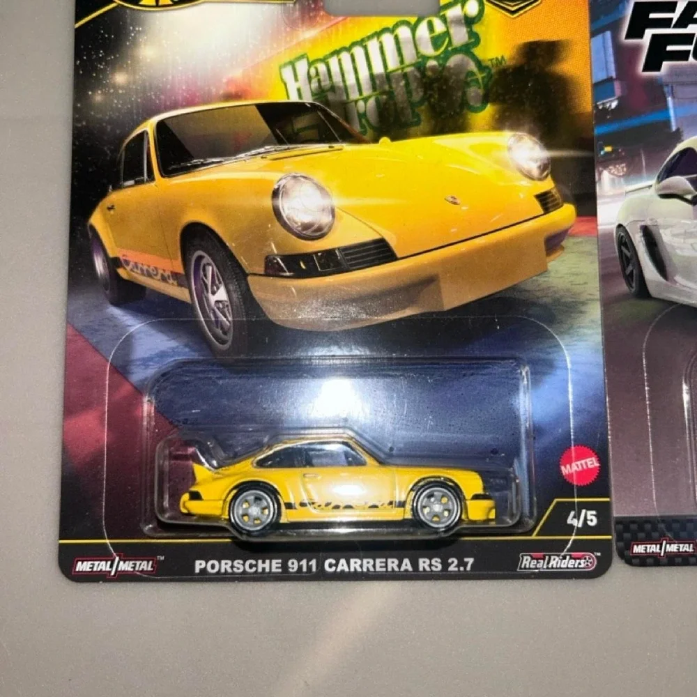 Hot Wheels Premium Porsche 718 Cayman GT4 911 Carrera RS 2.7 Diecast Bundle